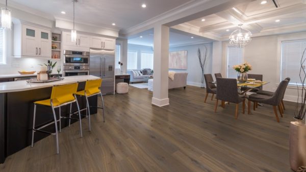 Medallion City Express Room Scene With Calistoga Slate Floor Sample On It